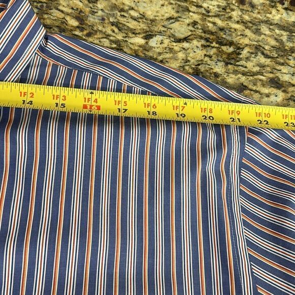 Faconnable Multicolor Stripes Cotton Long Sleeve Button Down Shirt Size XL - Picture 8 of 11